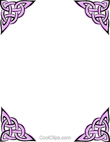 Page Border With Celtic Design Royalty Free Vector - Page Border Designs (370x480), Png Download