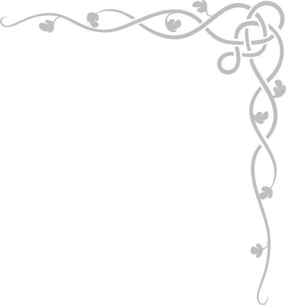 Celtic Clipart Vine - Silver Decorative Border Png (558x595), Png Download