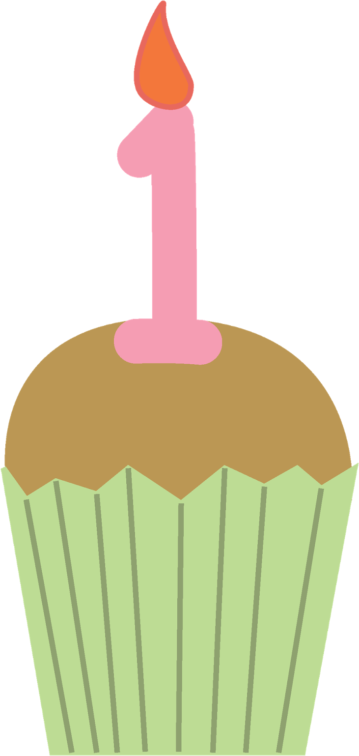 Muffin Clipart Single Cupcake - Cupcake 1 Png (802x1600), Png Download