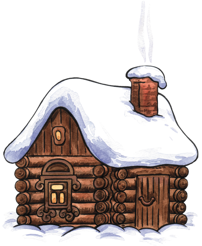 Graphic Download Winter Clip Art Pinterest - Snowy Log Cabin Clip Art (650x800), Png Download