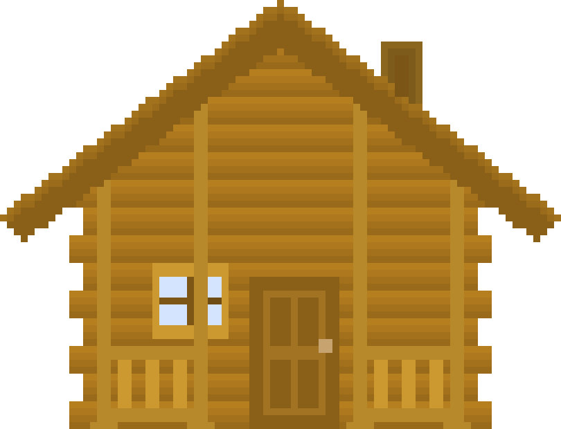 Log Cabin - Log Cabin Pixel Art (810x620), Png Download