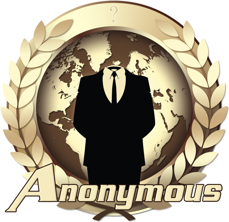 I Love You Anonymous - Anonymous Logo Gold (800x800), Png Download