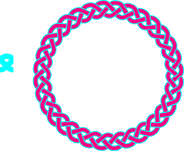 Oval Clipart Celtic - Pink Celtic Knot (600x493), Png Download