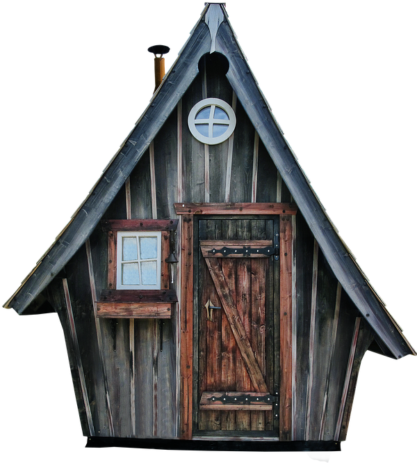 Woodhouse, Hut, Witch's House, Isolated, Log Cabin - Log Cabin (601x720), Png Download