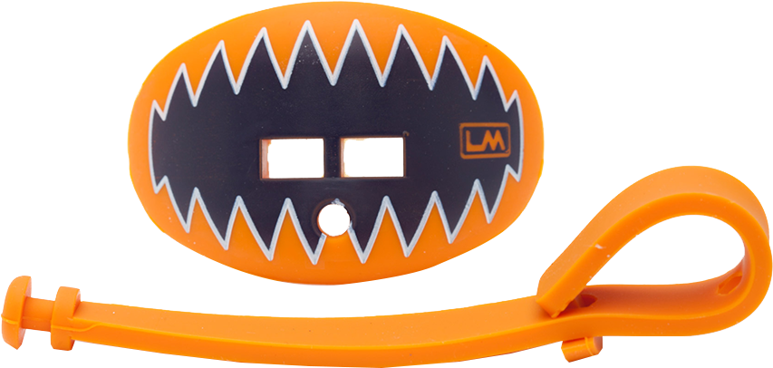 Loudmouthguard Shark Teeth Tiger Light Orange Navy - Loud Mouth Shark Teeth Raider Pacifier Lip Protector (1040x1040), Png Download