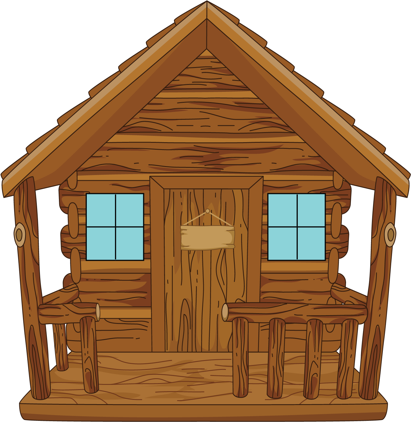 Cabin Clipart Lodging - Hunting (1448x1481), Png Download