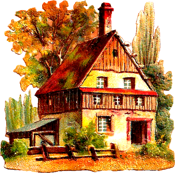 Freeuse Stock Antique Images Free Clip Art Graphics - Antique House Clipart (752x746), Png Download