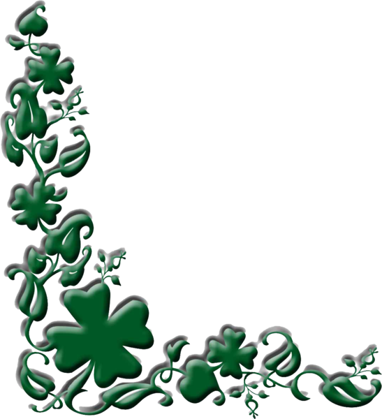 Shamrock Border Clip Art - Shamrock Border Clipart Black And White (365x400), Png Download