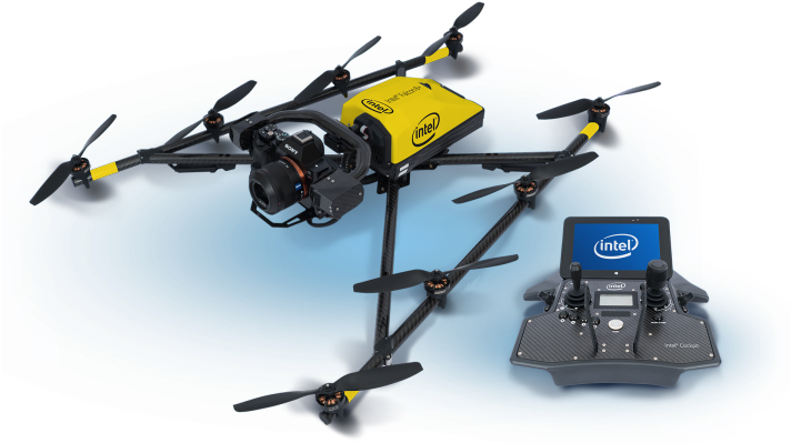 Octocopter Drone Kit Rwd Png Rendition Intel Web - Drone Intel (720x405), Png Download