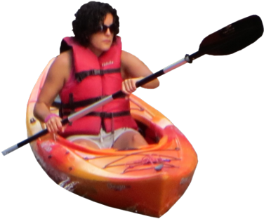Kayak - Man Kayaking Png (375x375), Png Download