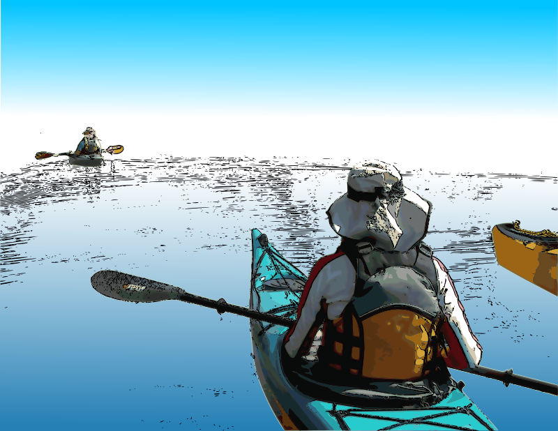 Cafepress Kayak Adventure Large Serving Tray (800x618), Png Download