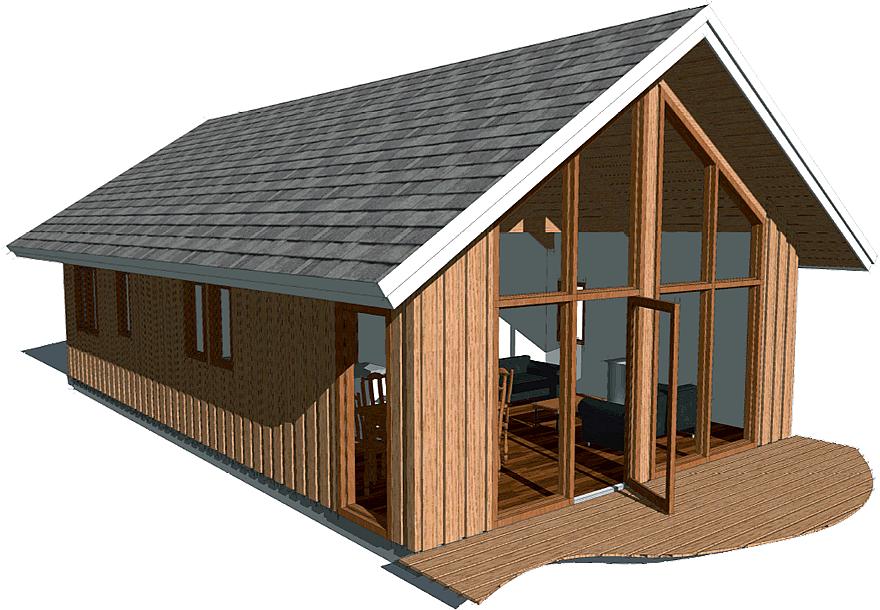 Runswick Cabin Cgi - Roof (880x610), Png Download