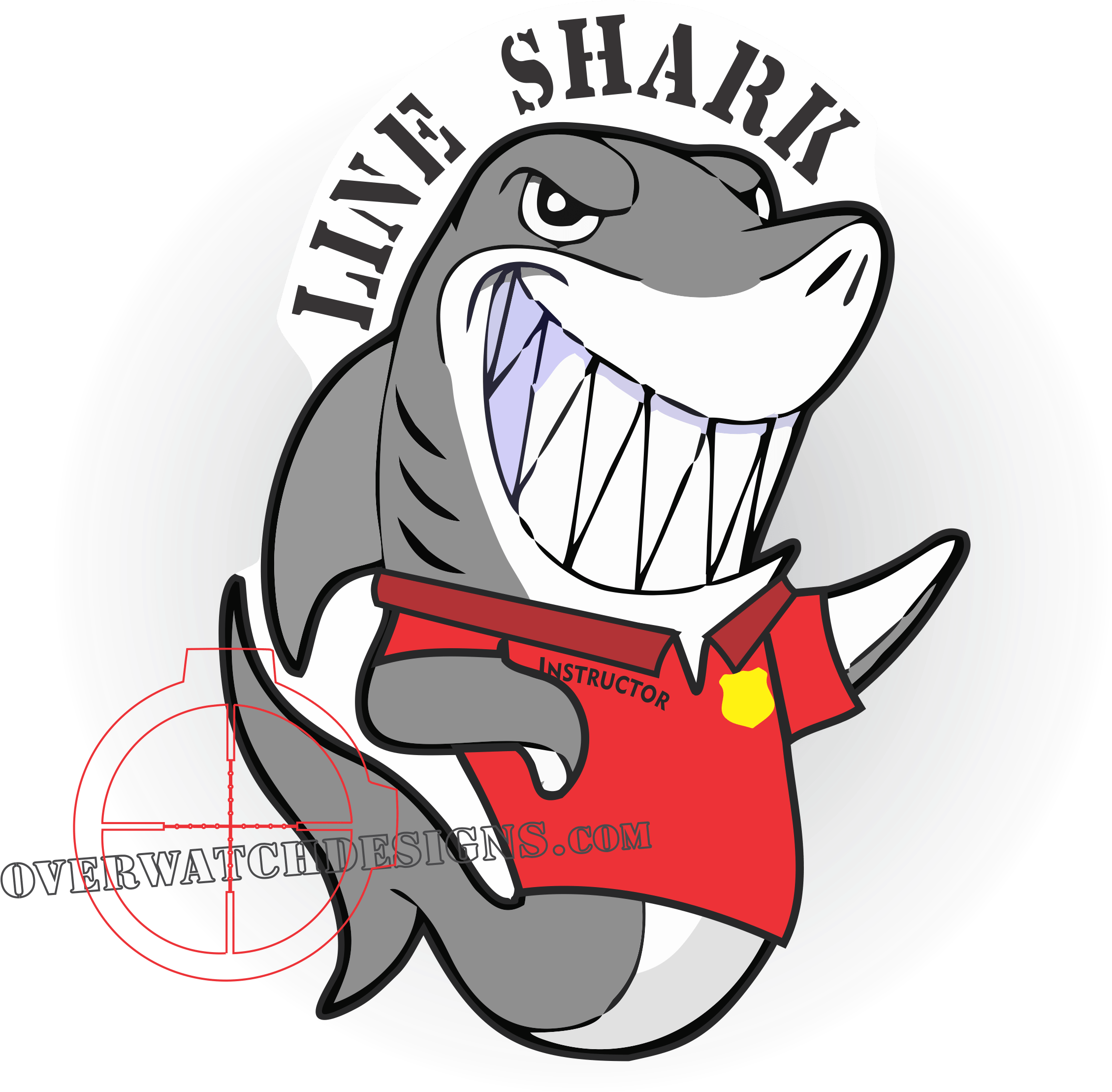Line Shark - Cartoon (2401x2393), Png Download