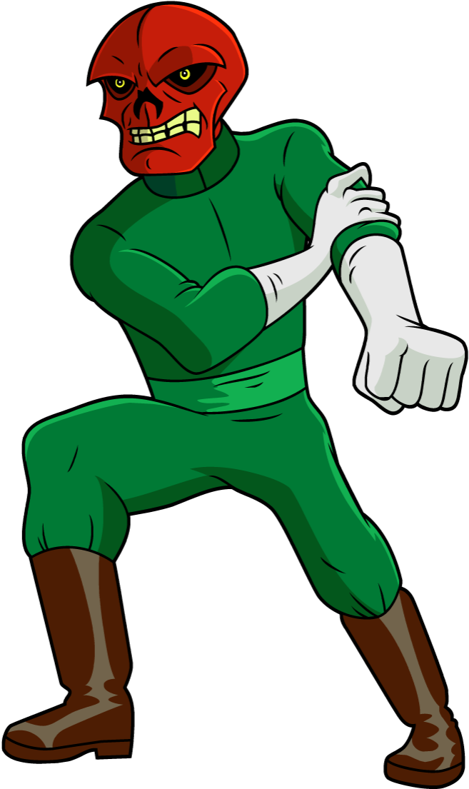 Red Skull - Phineas And Ferb Mission Marvel Villains (712x1149), Png Download