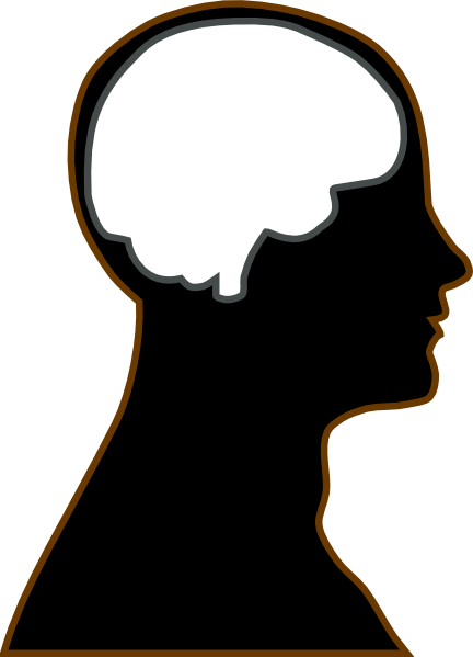 Image Royalty Free Stock Collection Of In Head Png - Brain In Head Silhouette (432x599), Png Download