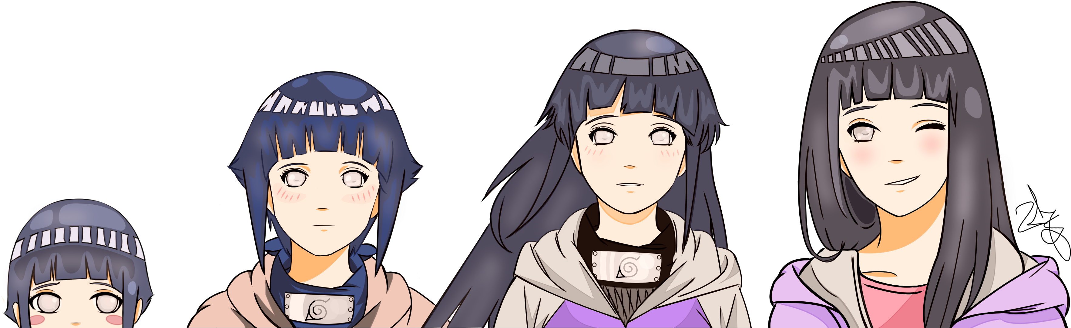 1mib, 3700x1200, 1529625007371 - Deviantart Hinata Hyuga (3700x1200), Png Download
