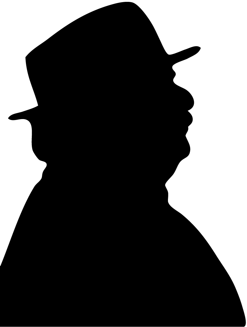 2013 - Old Man Silhouette Head (800x1060), Png Download