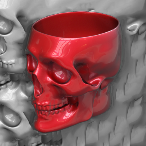 Buy Red Skull Beer Mug - Red Skull Mug (980x500), Png Download
