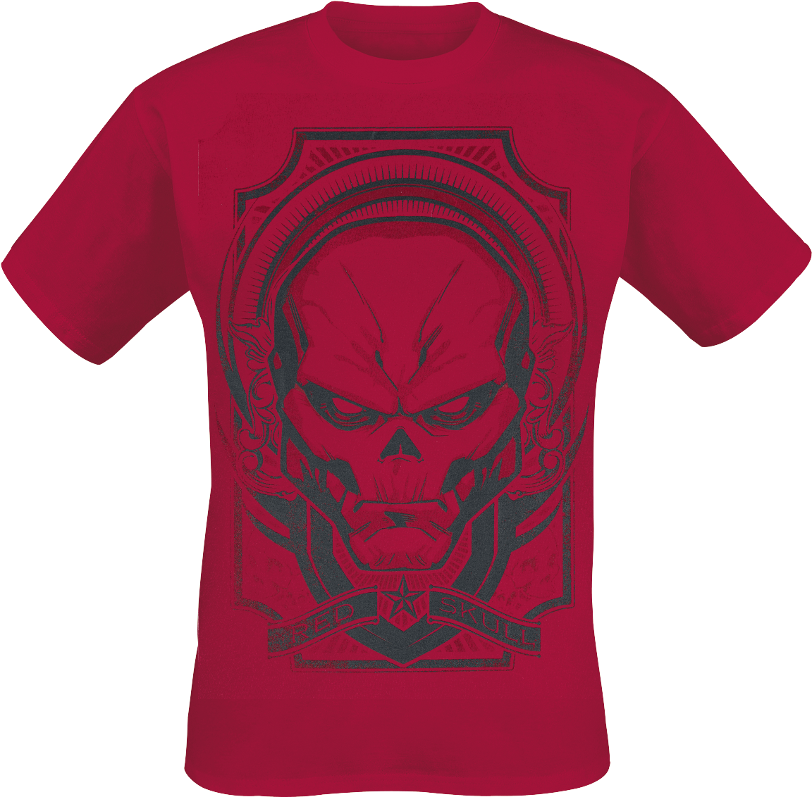 Captain America - Red Skull - Furious Face - T-shirt - T-shirt (1200x1189), Png Download