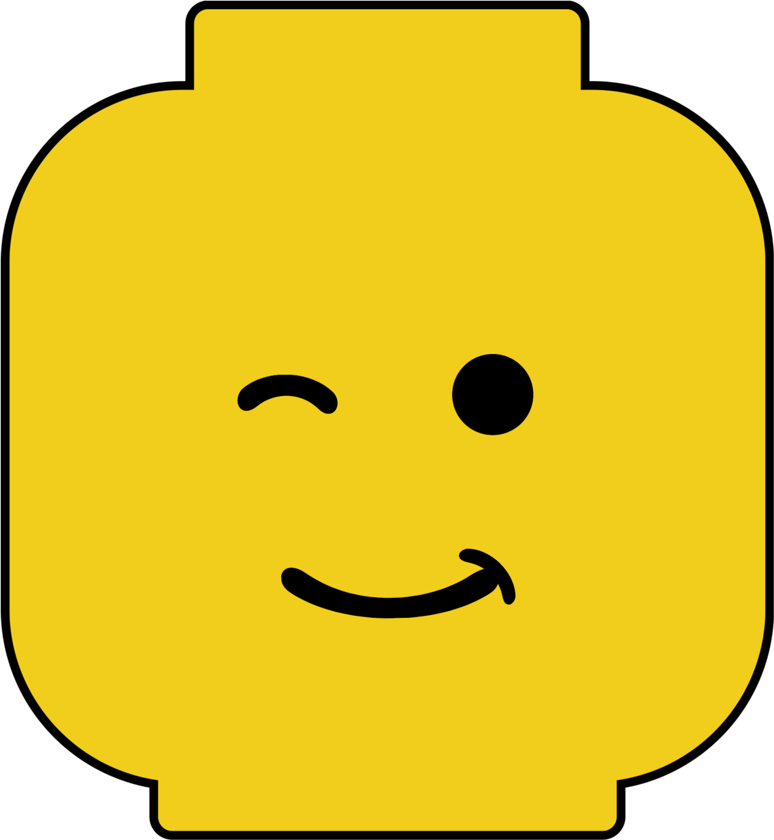 Lego Man Silhouette At Getdrawings - Printable Lego Man Head (1736x1736), Png Download