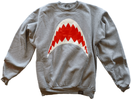Phantom Shark Teeth - Crew Neck (454x342), Png Download