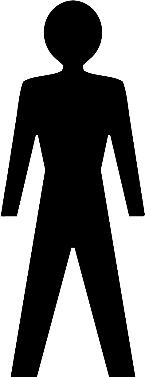 Full Custom Head To Toe Bobblehead - Silhouette (347x480), Png Download