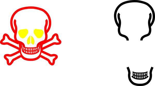 Skull And Crossbones (600x334), Png Download