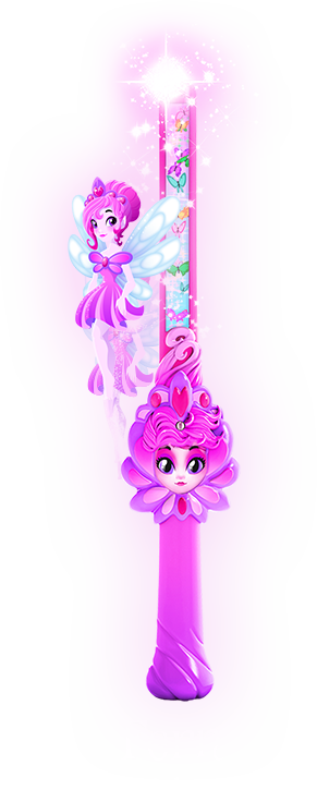 Fern Wand - Dragons Fairies And Wizards Fairy Fern Pink (291x736), Png Download