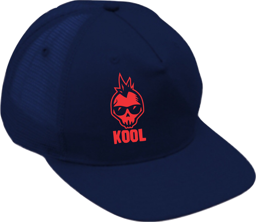 Trucker Cap Blue & Red Skull - Baseball Cap (498x432), Png Download