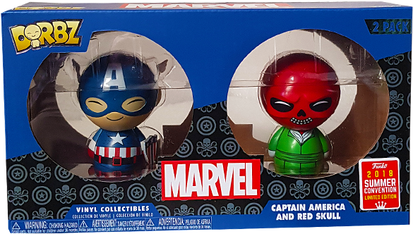 Captain America & Red Skull Sdcc 2018 Exclusive Dorbz - Red Skull (600x600), Png Download