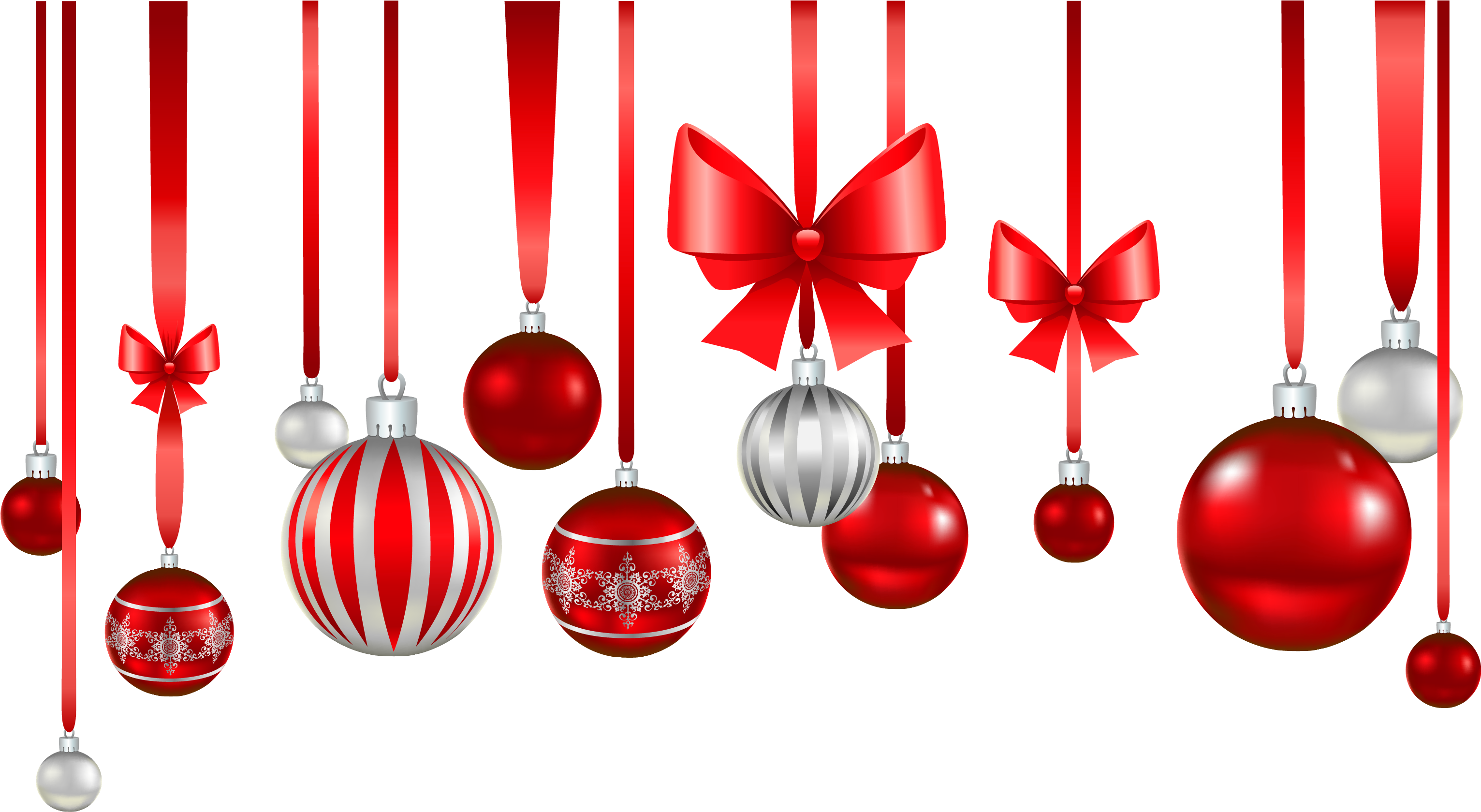 Christmas Balls Png (3102x1698), Png Download