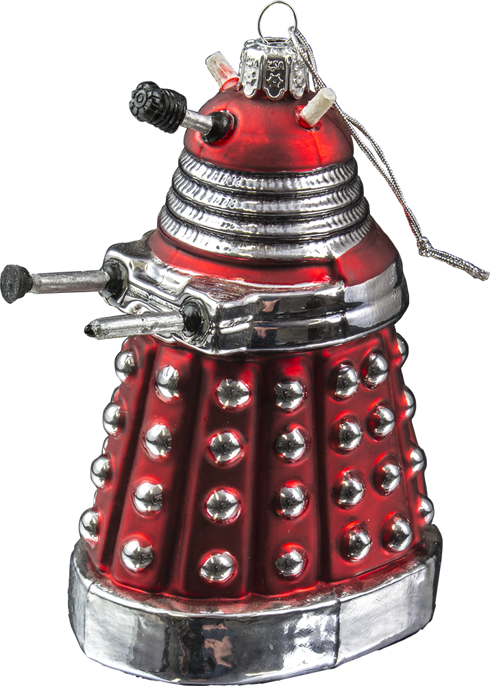 Dalek Red 5" Glass Christmas Ornament - Doctor Who - Dalek (red) 5" Glass Xmas Ornament (715x1000), Png Download