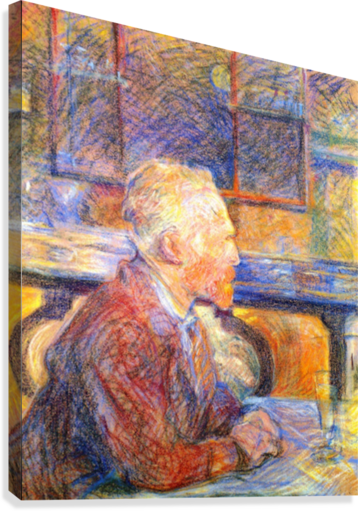Van Gogh By Toulouse-lautrec Canvas Print - Toulouse Lautrec Van Gogh Portrait (358x511), Png Download