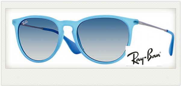 Fake Ray Ban Rb4171 Sunglasses Blue Gunmetal Blue Gradient - Erika Ray Ban Light Blue (600x600), Png Download