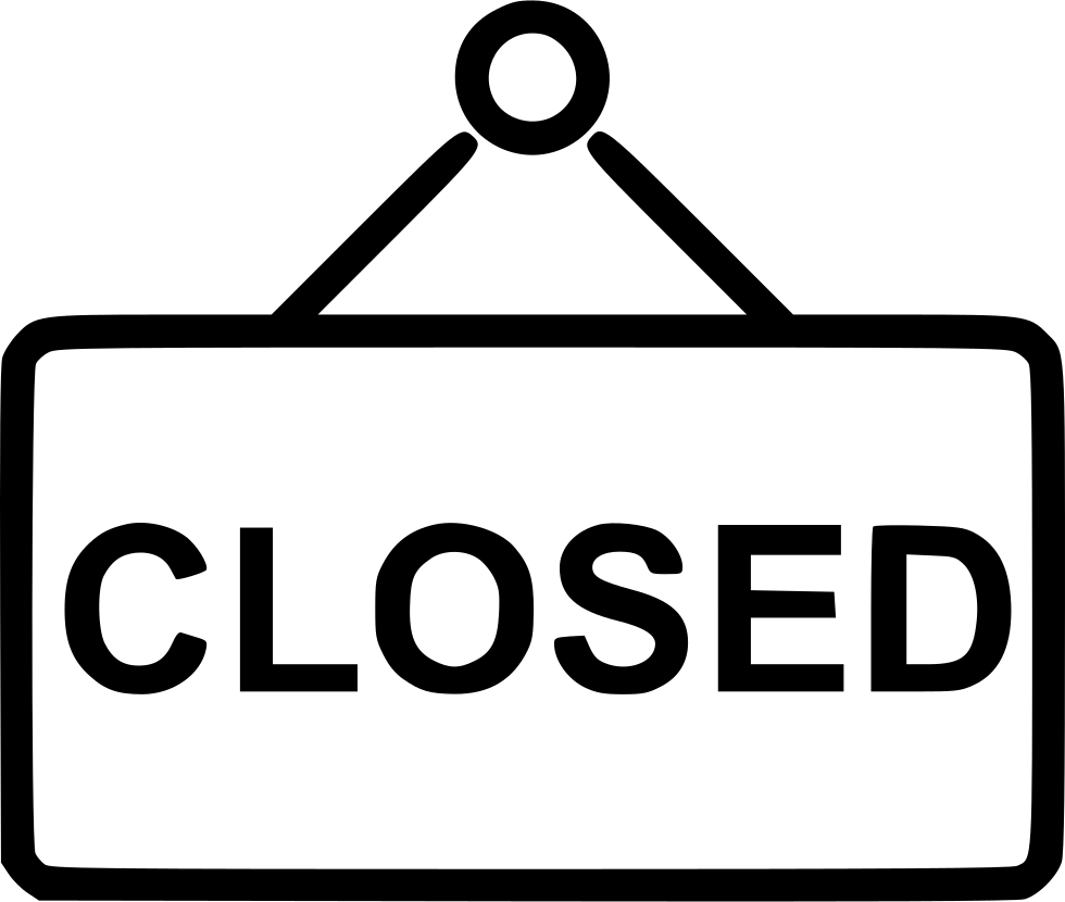 Closed Sign - - Closed Sign Icon Free (980x830), Png Download
