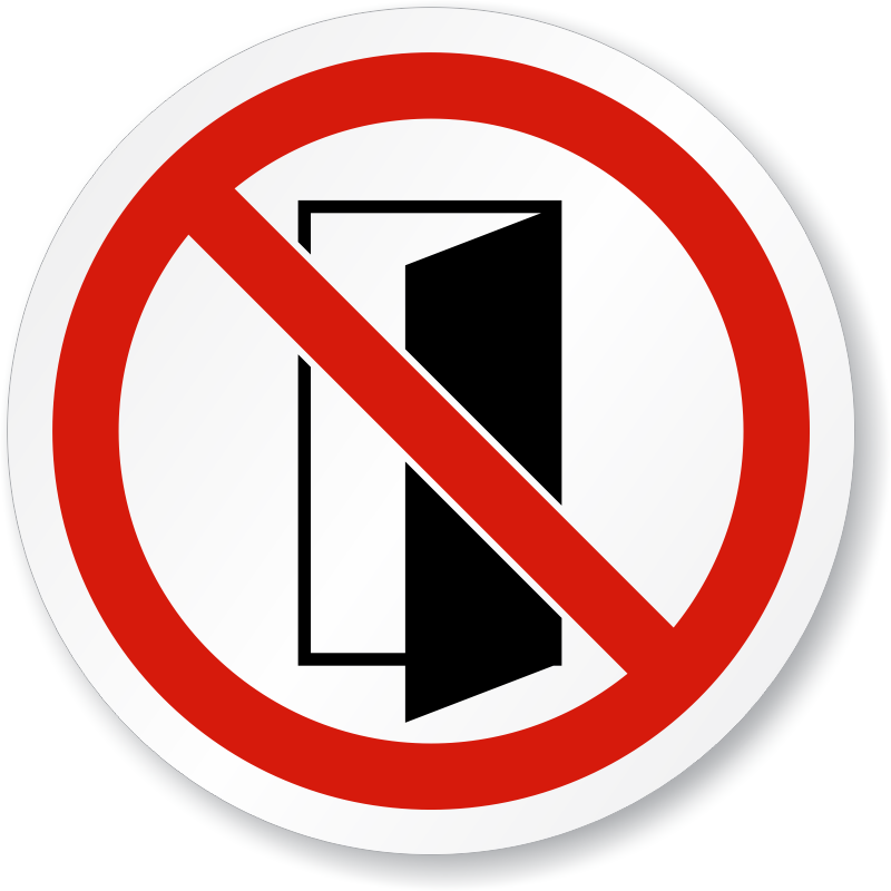 Do Not Close/open Door Symbol Iso Prohibition Sign - No Drugs And Alcohol Sign (800x800), Png Download
