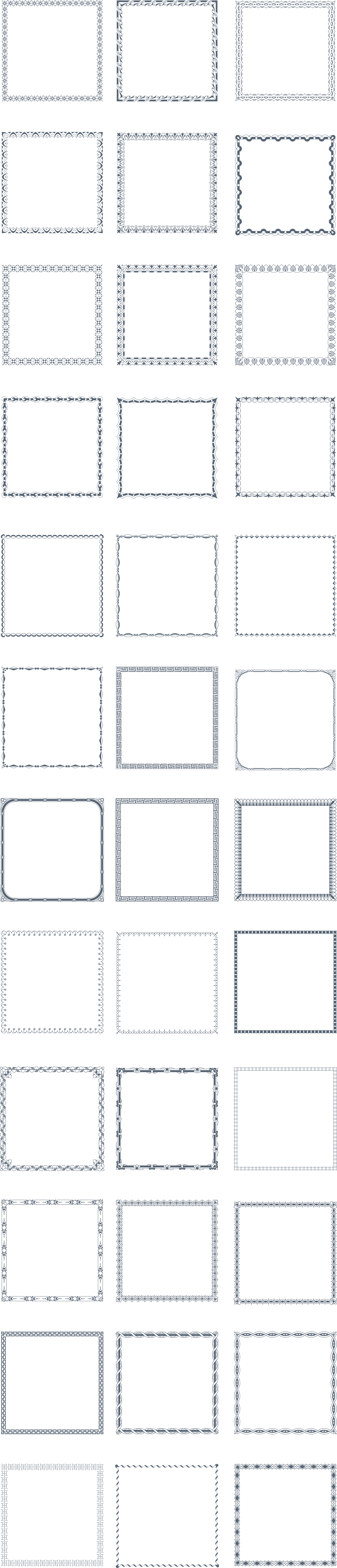 Preview All The Vintage Vector Borders, Carefully Traced - Musical Composition (1920x8672), Png Download
