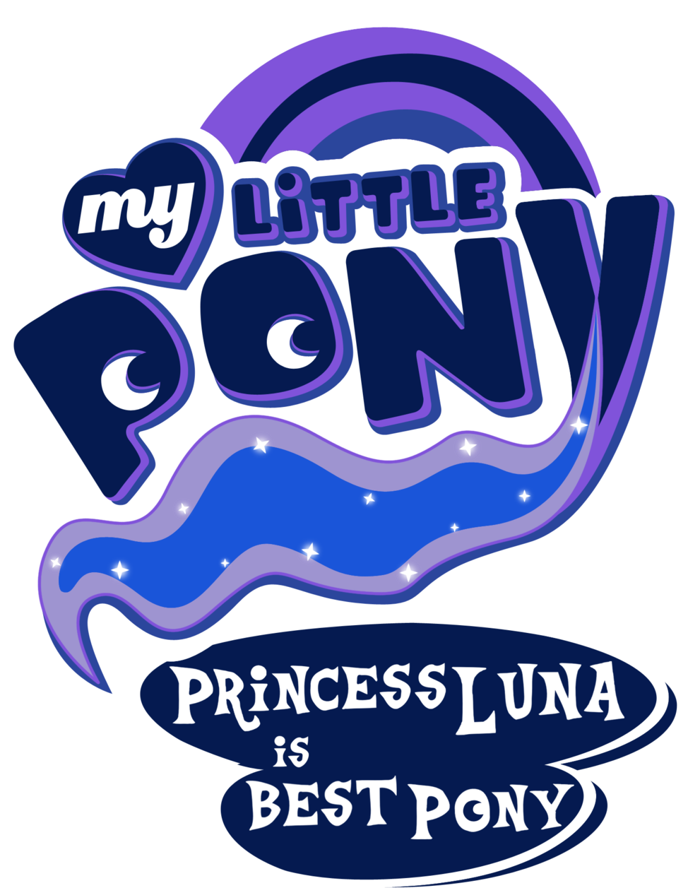 My Little Pony Logo - My Little Pony Luna Is Best Pony (1024x1290), Png Download