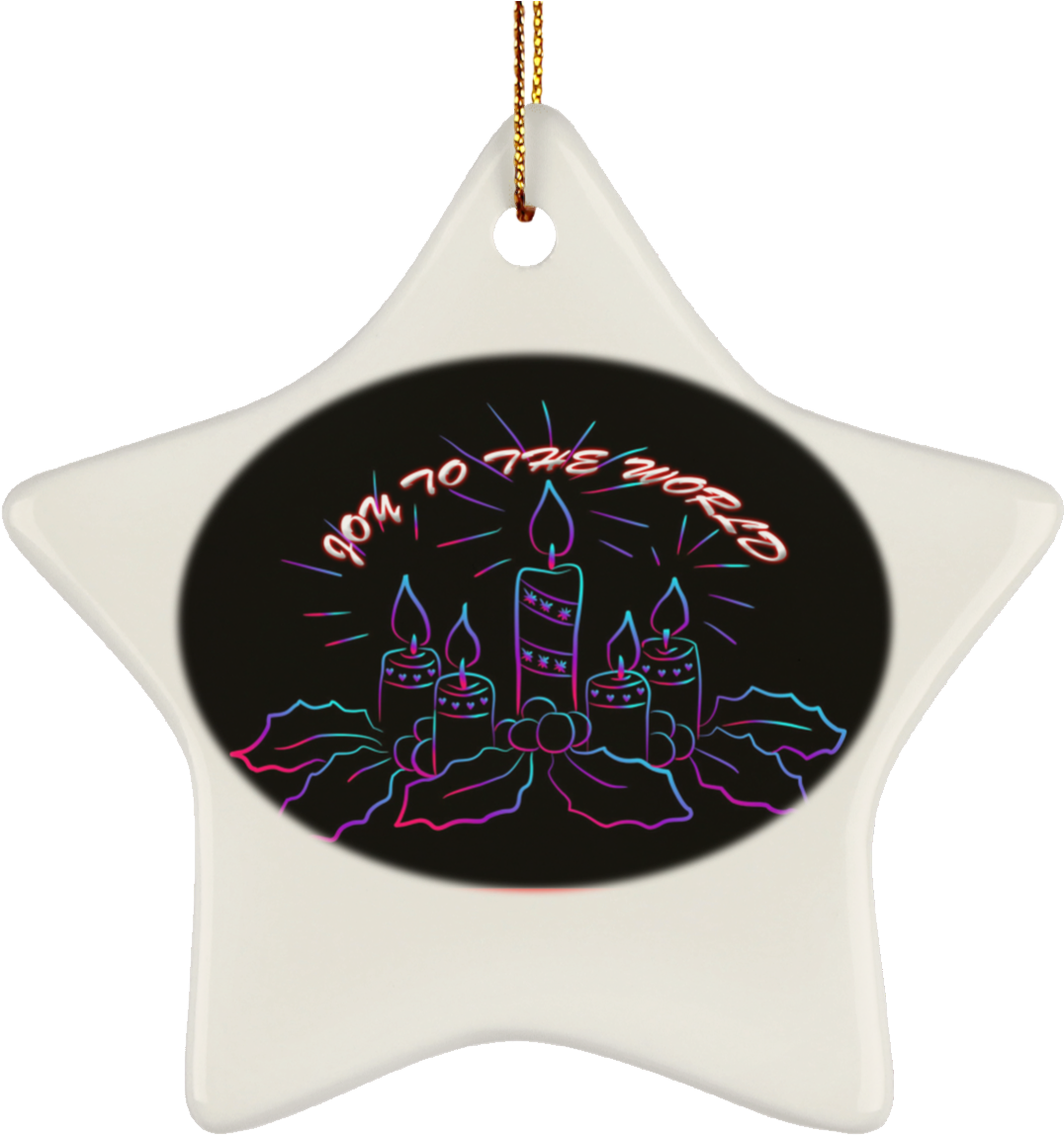 Ceramic Custom Christmas Advent Wreath Joy To The (1155x1155), Png Download