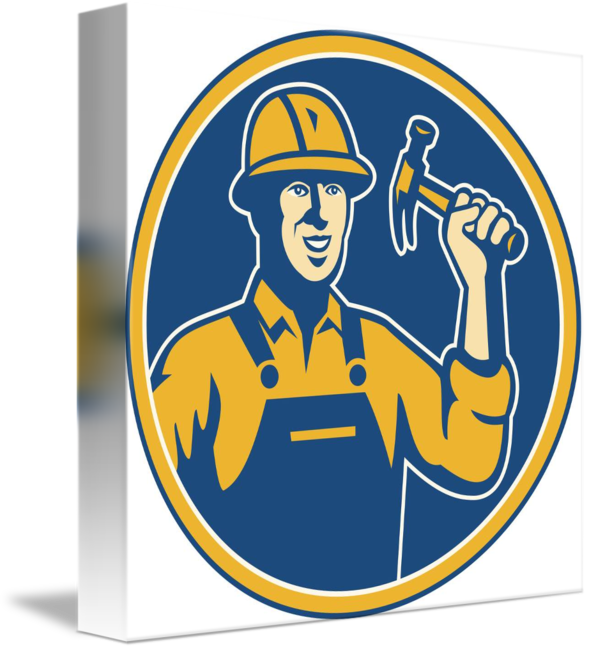 Clipart Free Carpenter Clipart Tradesmen - Happy Labor Day Worker Greeting Card (589x650), Png Download
