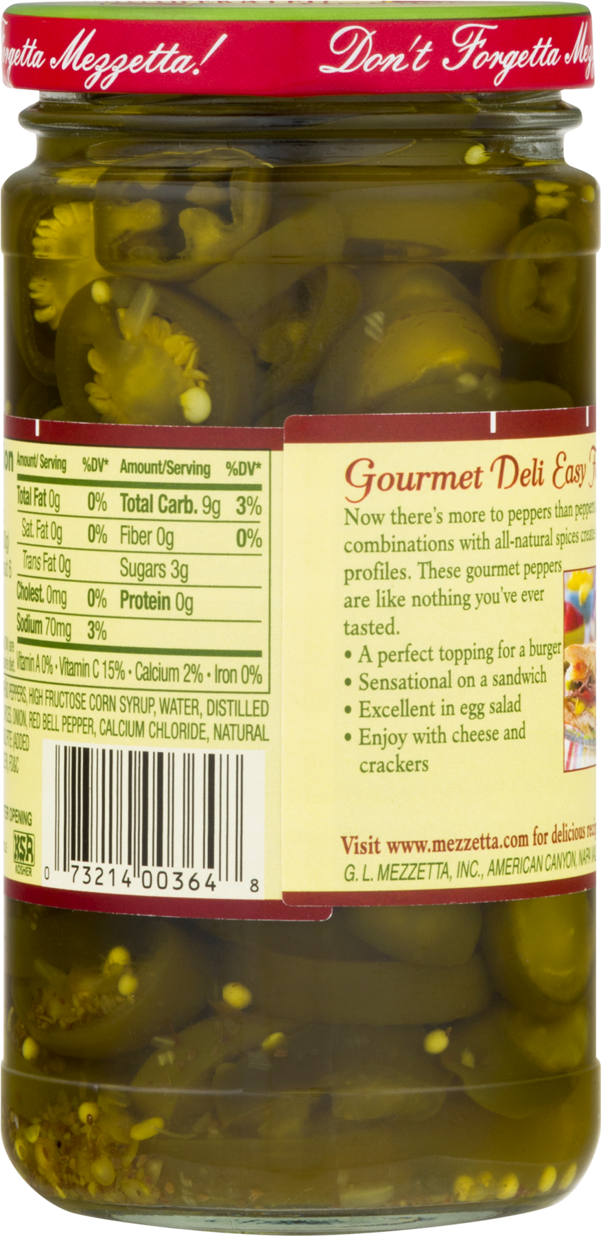 Mezzetta Gourmet Deli Sweet & Hot Jalapeã±o Pepper - Olive (1800x1800), Png Download