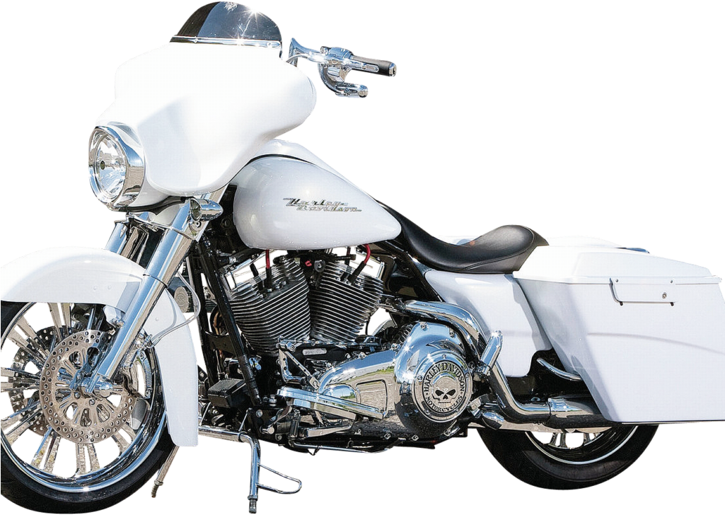 Harley Davidson White Motorcycle Bike Png Image (1024x768), Png Download