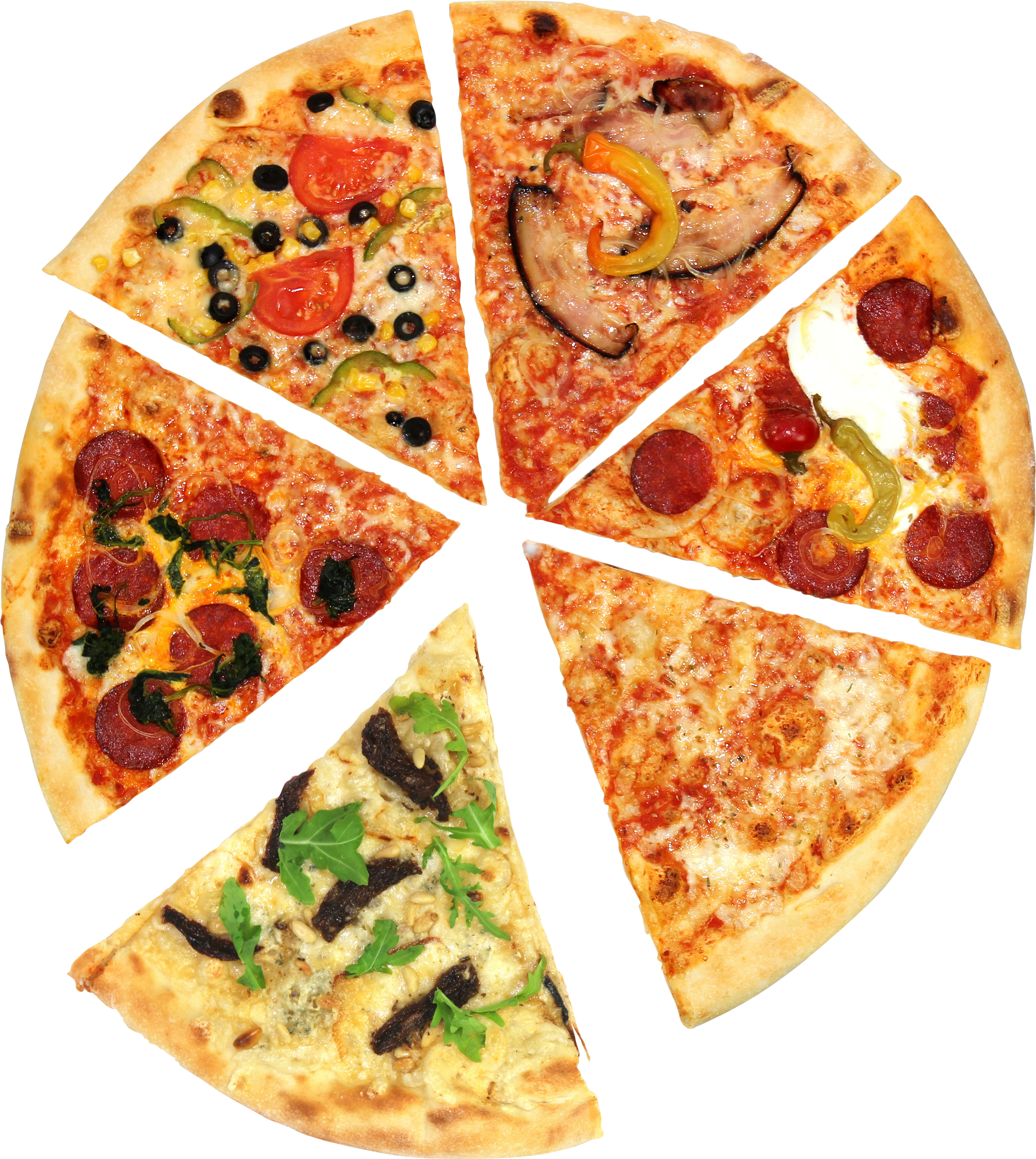 Pizza Slices Queen Duvet (3100x3469), Png Download