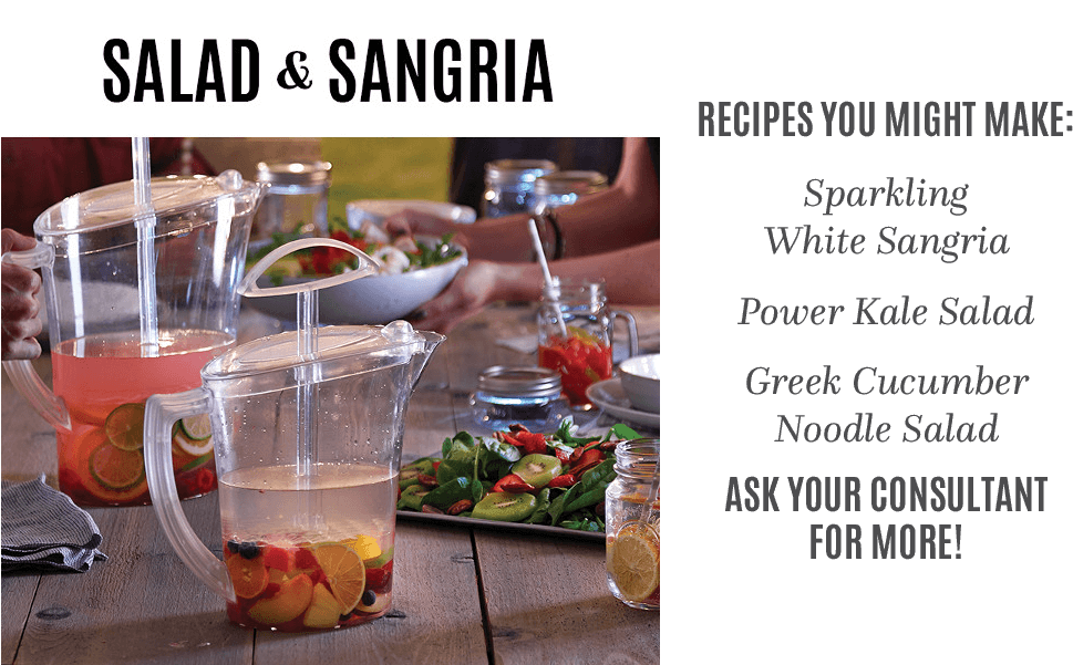 Prev - Pampered Chef Salad And Sangria (1000x600), Png Download