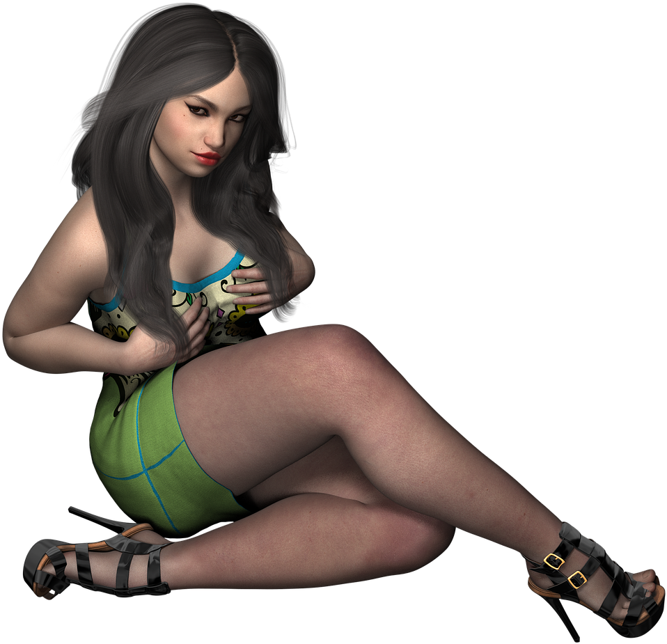 Plus Size Sexy Girl Woman Pose Png Image - Plus Size Sexy Girls Png (989x1280), Png Download