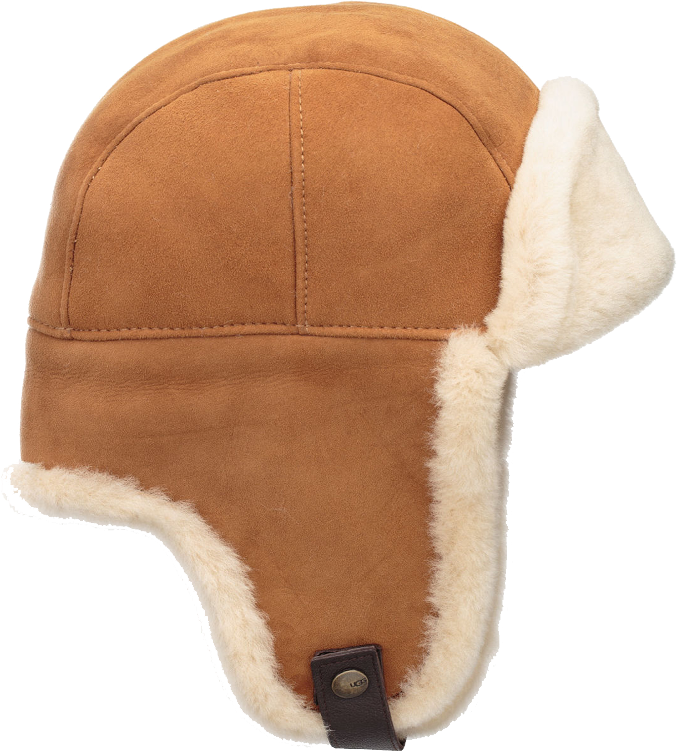 Ugg Muts - Ugg Men's Sheepskin Trapper Hat - Chestnut (1351x1502), Png Download