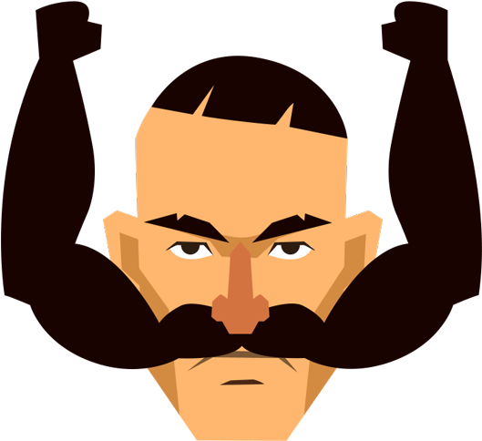Moustache Moji Messages Sticker-0 - Moustache (618x618), Png Download