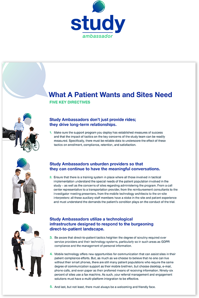 What A Patient Wants And Sites Need - Brochure (800x1113), Png Download