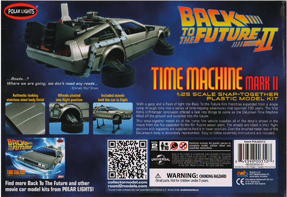 1 Of - Back To The Future Ii Time Machine 1:25 Model Snap (600x600), Png Download