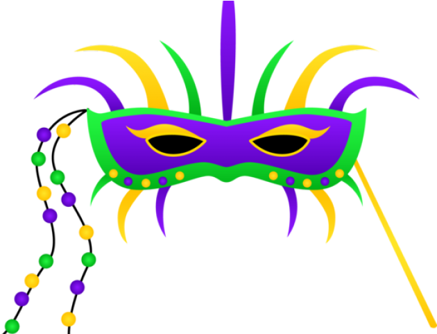 Masks Clipart Mardi Gra - Mardi Gras And Valentine's Day (640x480), Png Download